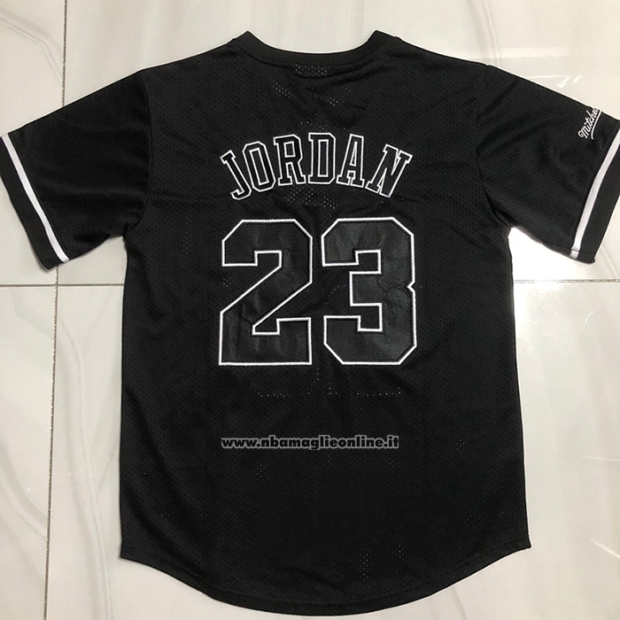 Maglia Manica Corta Chicago Bulls Michael Jordan No 23 Nero